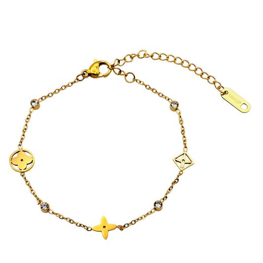 Flower Armband | 18K vergoldet